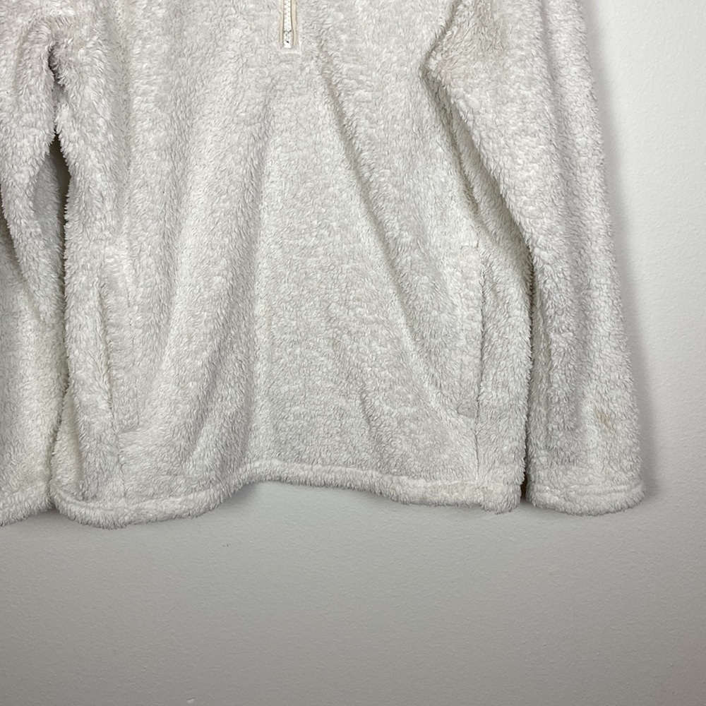 Patagonia Los Gatos Girl's XL White Quarter Zip Pullover Fleece Jacket Gorpcore - Picture 4 of 6